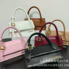 2024 New Jacquem Bag Gold Buckle Commuter Handbag Fashionable All-match Shoulder Crossbody