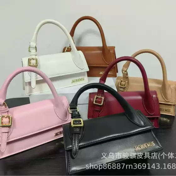 2024 New Jacquem Bag Gold Buckle Commuter Handbag Fashionable All-match Shoulder Crossbody