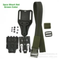 Short waist three-piece set (green)