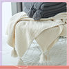 ✅ Blanket Spring Casual Scandinavian Blanket Tassel Ins Ball Wool Blanket Textile New Style Pure Color Sofa