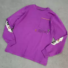 [Dujia Ready-Made Correct Version] Matty Boy Graffiti Print Crow New Purple Long Sleeves