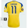 2627 sweden home court + printed number 11 star + world cup badge