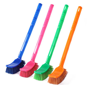Toilet Brush with Hard Bristles for Cleaning the Bathroom, Double-Sided Bristles, Long Handle, No Dead Corners, Household Use, Wall-Mounted