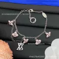 Tz023 silver pink flower