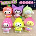 Fruit sanrio [11cm] mixed hair mesh bag