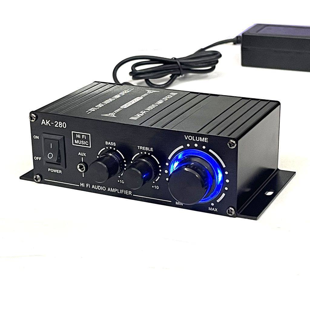 Ak280 Power Amplifier Amplifier Computer Bookshelf Speaker 12V Car Motorcycle Cd and Other Audio Audio Amplifier