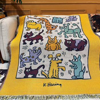 American Style Ins Knitted Cotton Sofa Blanket High-end Tassel Cover Blanket Car Blanket Camping Blanket Background Blanket Tapestry