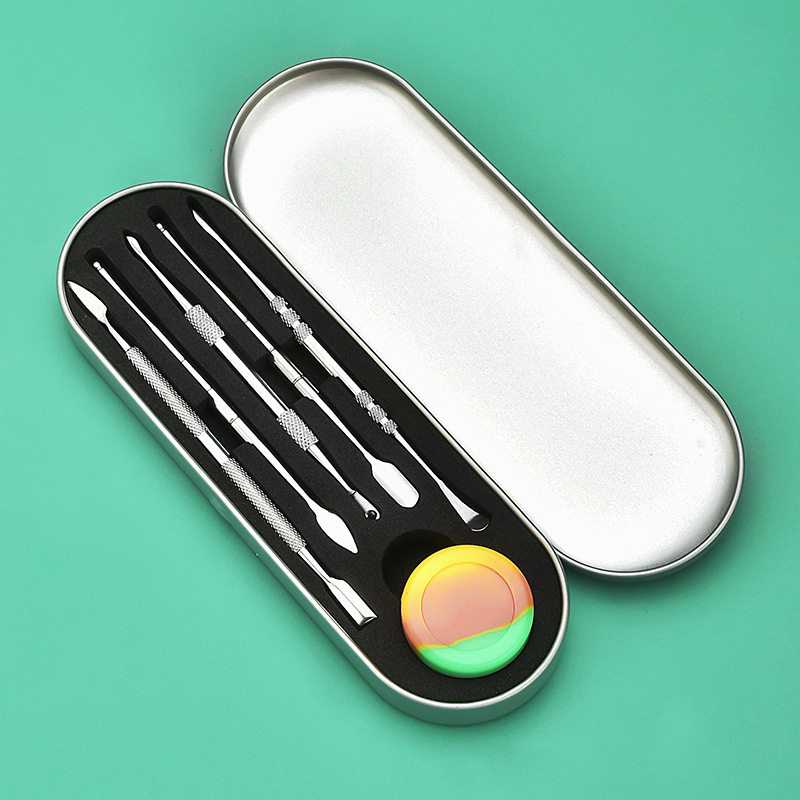 Manufacturer's Ready-Made Stainless Steel Tobacco Paste Spoon Tool Set Manicure Special Steel Push Dead Skin Cutter Smoke Paste Oil Cleaning Tool