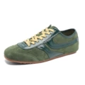 Ql18656 olive green leather shoes size