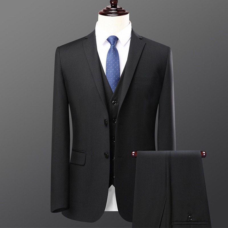 Bộ Vest Nam Hàn Quốc 2 Món Phong Cách Lịch Lãm Màu Xanh Navy, Xám
