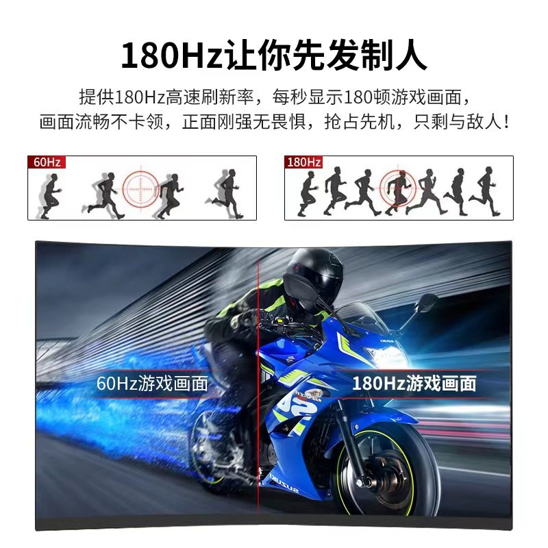 Monitor 24-Inch 2K144Hz Screen Office External Notebook Desktop Computer 27-Inch 180Hz High Definition