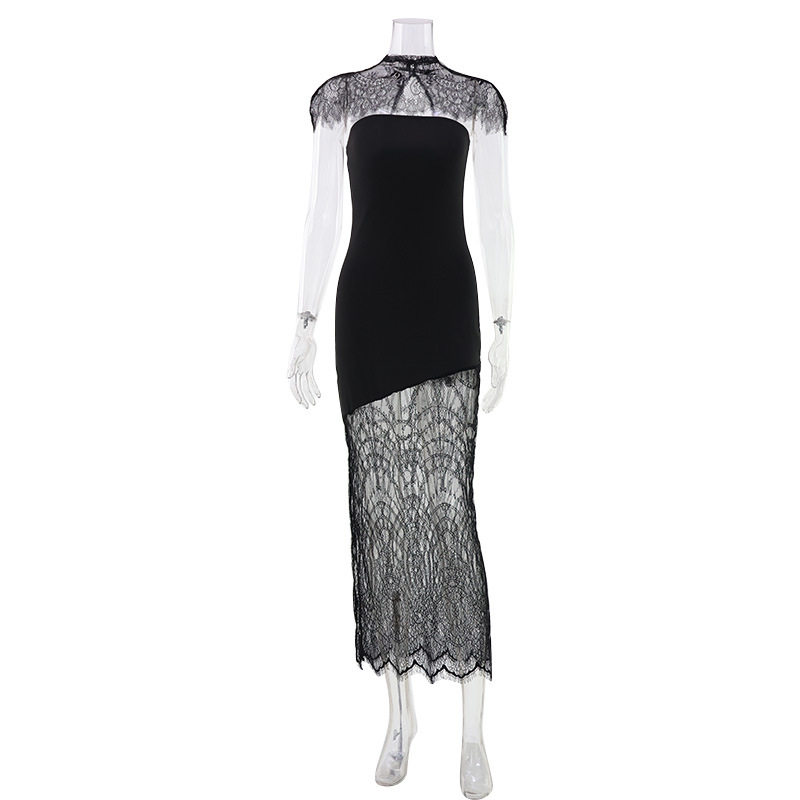 Sleeveless Lace Trimmed Bodycon Dress Elegant Fit Spring Fashion Chic Style Wholesale Available