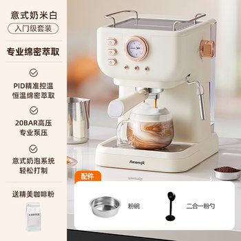Coffee Machine Household Small Italian Semi-Automatic Milk Foaming Entry Machine 20Bar Gold Extraction Pressure