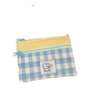 New Spliced ​​Double-Layer Zipper Storage Bag, Small Fresh Custard Plaid Lipstick Earphone Bag, Portable Clutch Bag, Card Holder