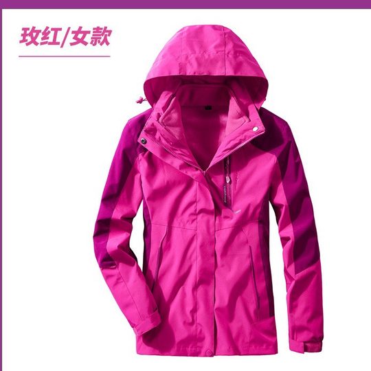 Autumn and Winter Couple Outdoor Men's Mountaineering Suit Women's Rushwork Three-in-One Two-Piece Set Thickened Warm Detachable