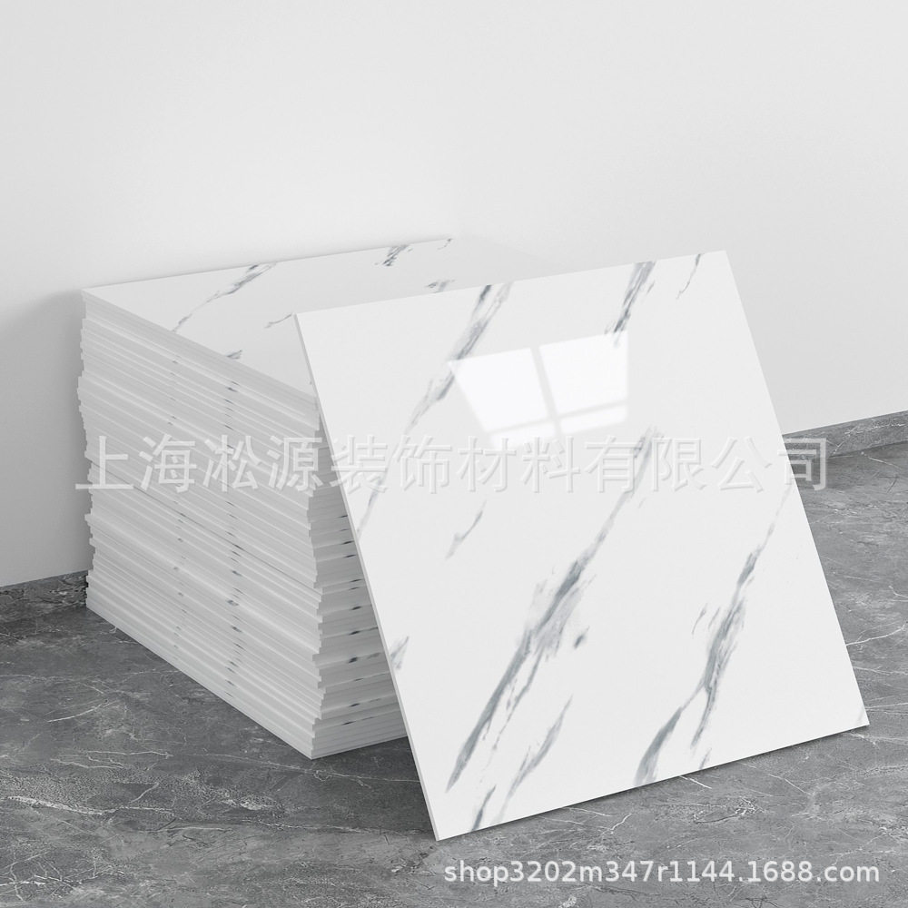 外贸跨境热销大理石仿瓷砖墙贴自粘防水防潮背景墙面装饰墙壁纸