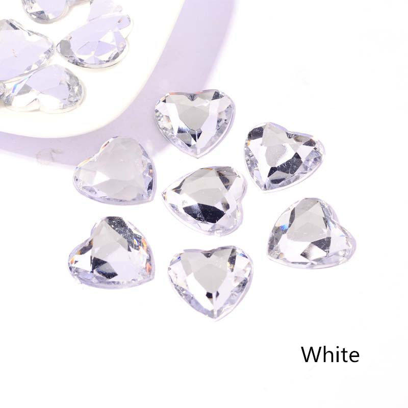 高亮钻6mm-20mm 心形 diy饰品配件手机贴钻 亚克力平底 桃心钻