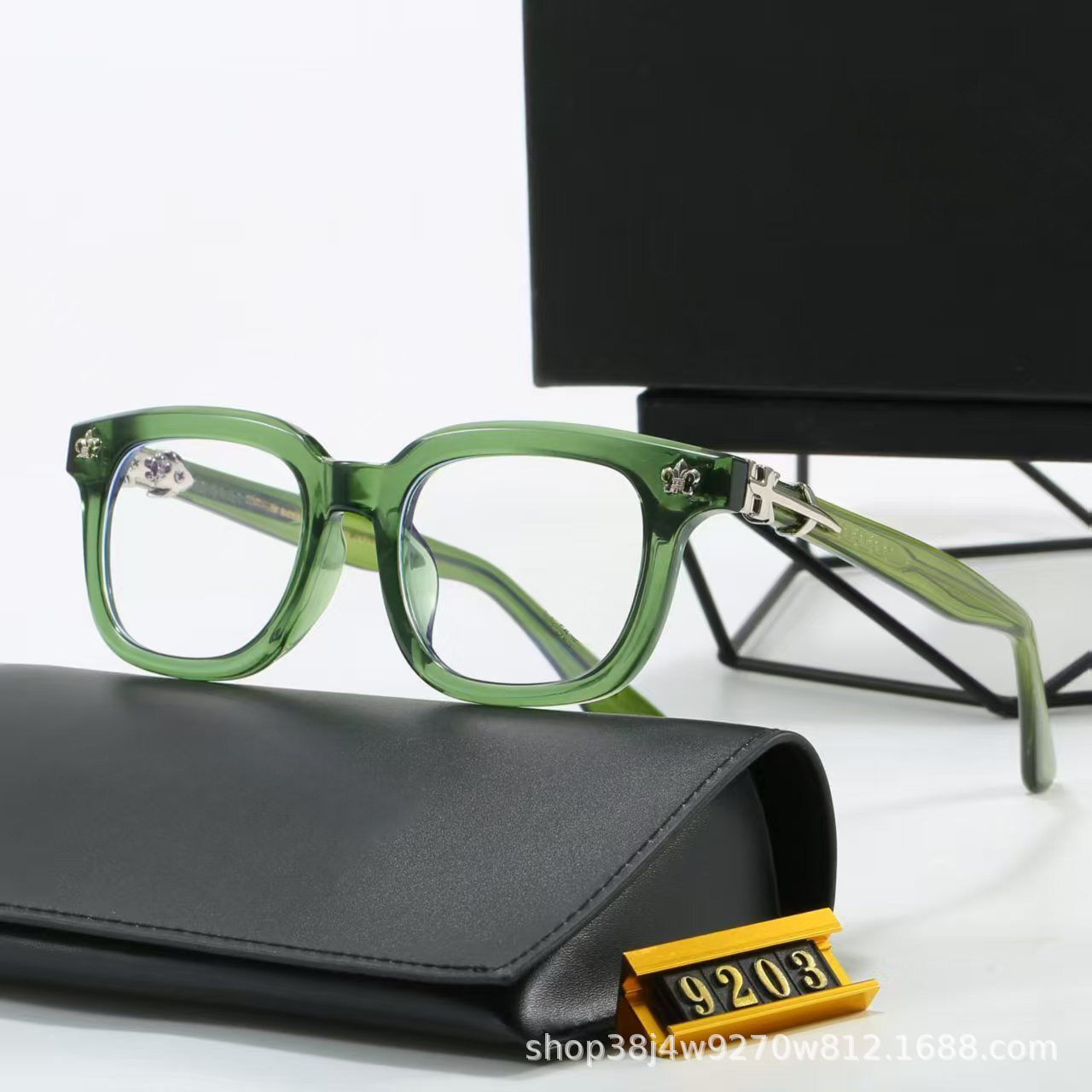 2025 New European and American Cross-Border Fashion Personality Eyeglass Frames Street Style Plain Lenses Amazon Hot-Selling Wholesale