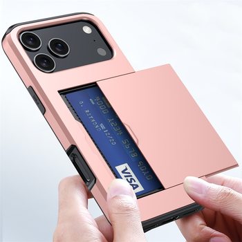 Suitable for Iphone17 Mobile Phone Case Apple 16 Slider Card Two-In-One Anti-Fall 15Pro Wallet Protective Cover 34