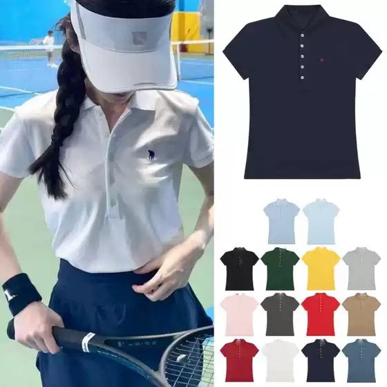 Rl Ralph Lauren Embroidered Polo Shirt with Five Buttons for Women, Sporty Pure Cotton Top with Shirt Collar, 3D Stylish for Commuting