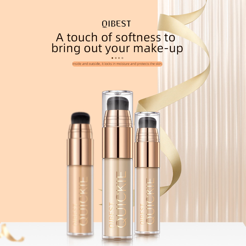 QIBESTCC Stick Foundation Liquid Hydrating Oil Control Concealer Durable No Makeup Removal Lightweight Skin-friendly Moisturizing BB Cream Foundation Liquid