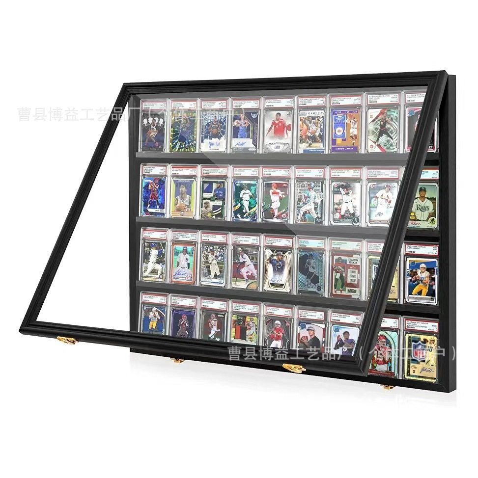 Wall-mounted star card display stand cross-border wooden card collection frame football basketball star card decoration photo frame