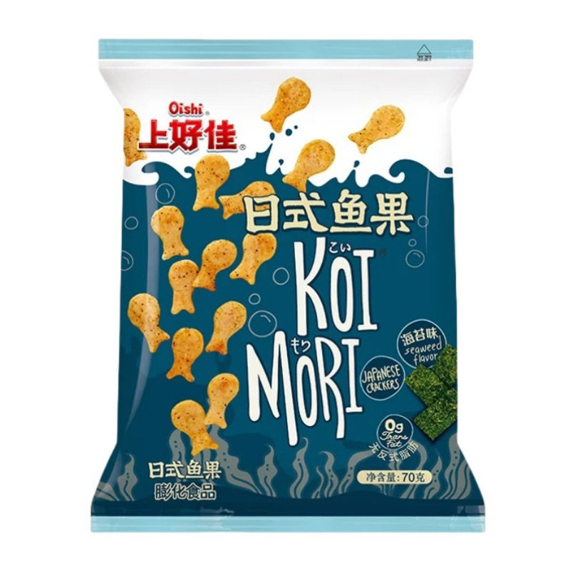 Oishi Japanese-Style Fish Snacks and Shrimp Chips Gift Pack, Childhood Popcorn Snacks, Shrimp Crackers in Various Flavors