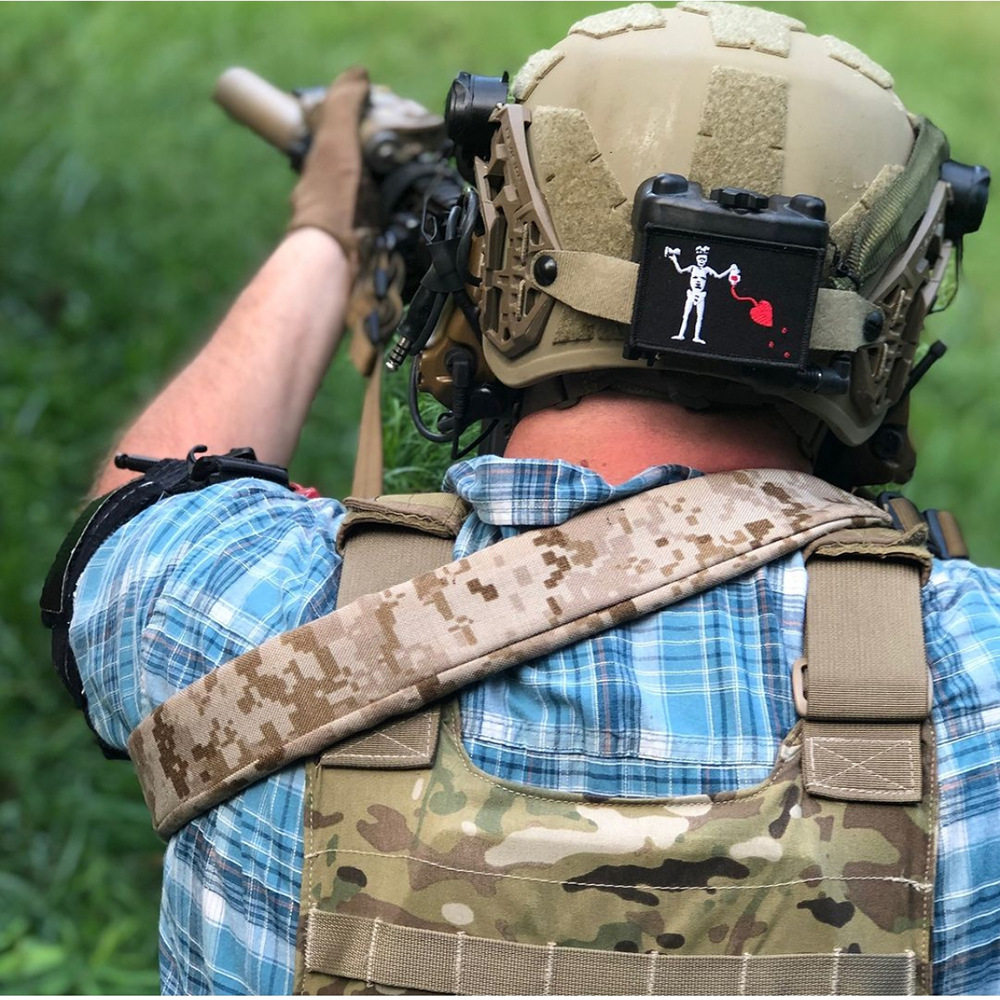 Foreign Trade Source Edhwa Pirate Flag Black and White Embroidered Armband Velcro Morale Stamp Bag Patch Cloth Patch