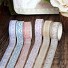Cross-Border Stickers Morandi Color Series Lace Colorful Tape Foreign Trade Supply DIY Decoration Journal Tape