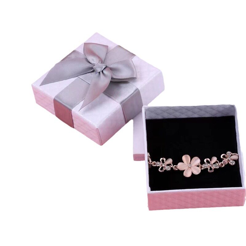 Explosions bow jewelry box creative ring box necklace earrings small set box jewelry box jewelry box wholesale