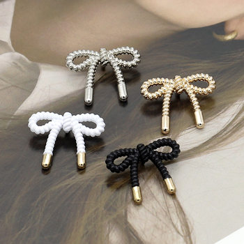 Fine edge hollow bow metal button knitted sweater pattern DIY accessories suit alloy buttons spot