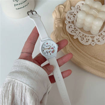 Watch Women's Small Dial Simple Ins College Style Cartoon Children's Quartz Watch High Color Value Fashionable Silicone for Middle School Students