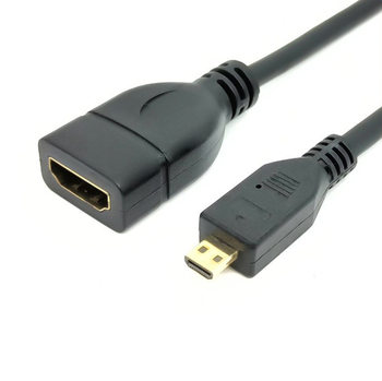 Microhdmi Male to HDMI Female Adapter Cable Mobile Phone to Tv Hd Cable Microhdmi Transmission Short Cable