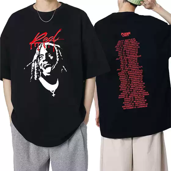 Playboi Carti Music Album Whole Lotta Red Print T-Shirt Men'