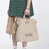 Japanese and Korean Style Simple Casual Solid Color Versatile Canvas Large Capacity Men's College Student Class Commuting Tote Crossbody Bag
