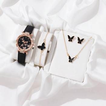 Douyin's Popular New Women's Watch, Fashionable and Personalized Simple Watch, Butterfly Dial, Digital Belt, Wrist