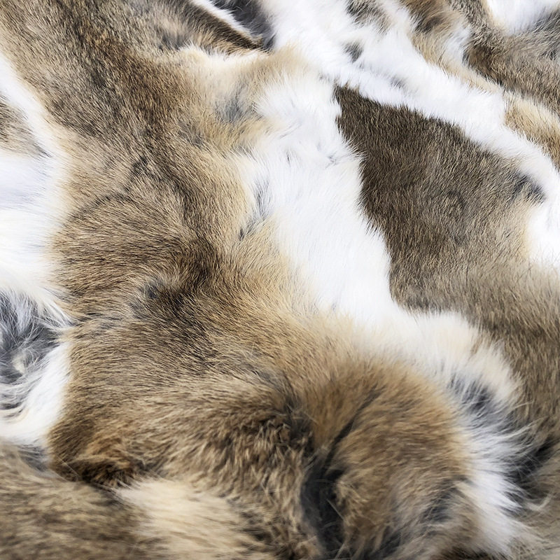 Nordic Sofa Blanket Solid Color Casual Air-conditioning Blanket Fur Knitted Blanket Cover Blanket Striped Rabbit Hair Decorative Blanket Bed End Blanket