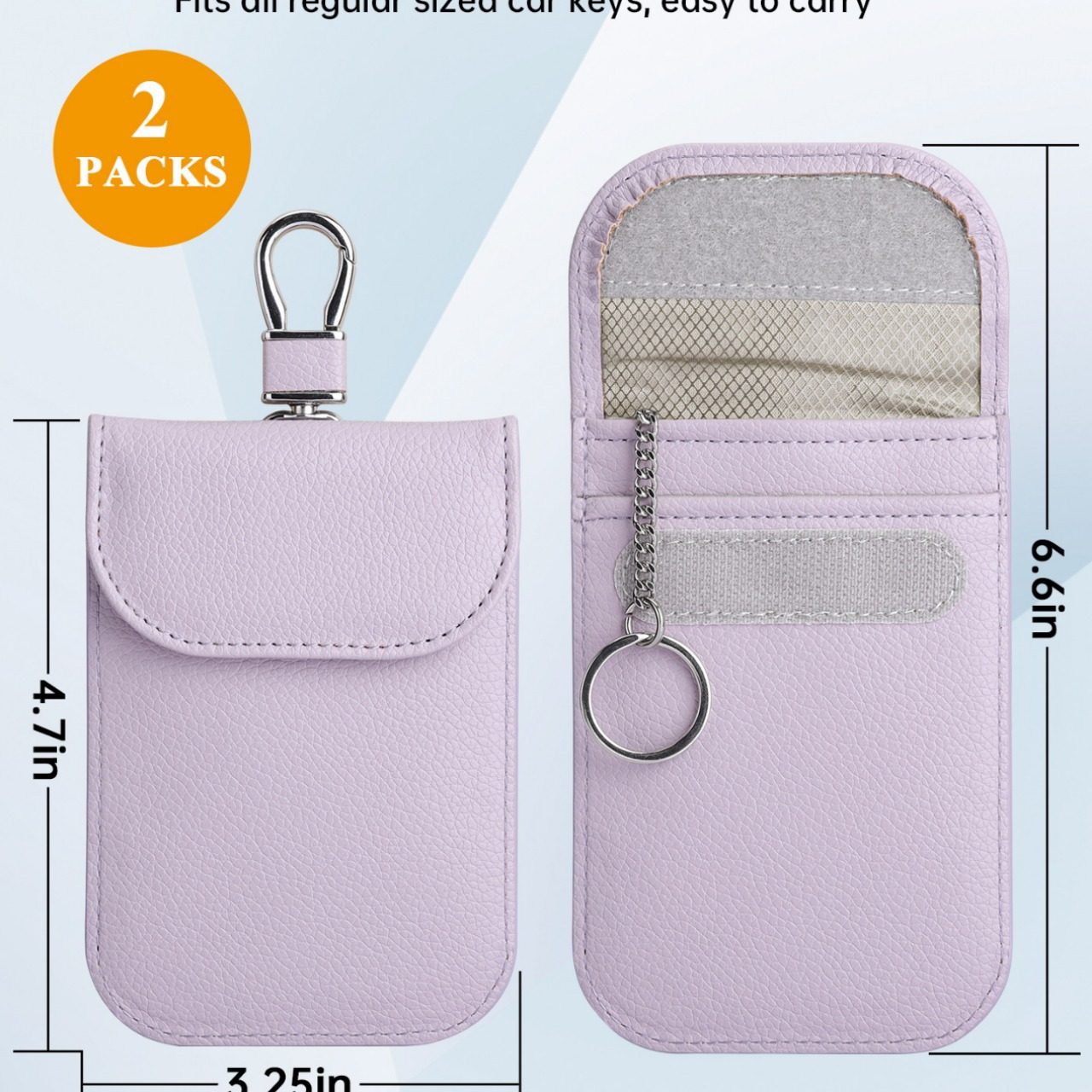 Litchi Pattern Car Key Case Signal Shielding Car Key Protector Women's Advanced Sense Car Key Case