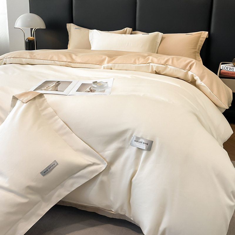 120 Xinjiang Long-staple Cotton Four-piece Set 100 Cotton Pure Cotton Bed Sheet Quilt Cover High-grade Bed Linen