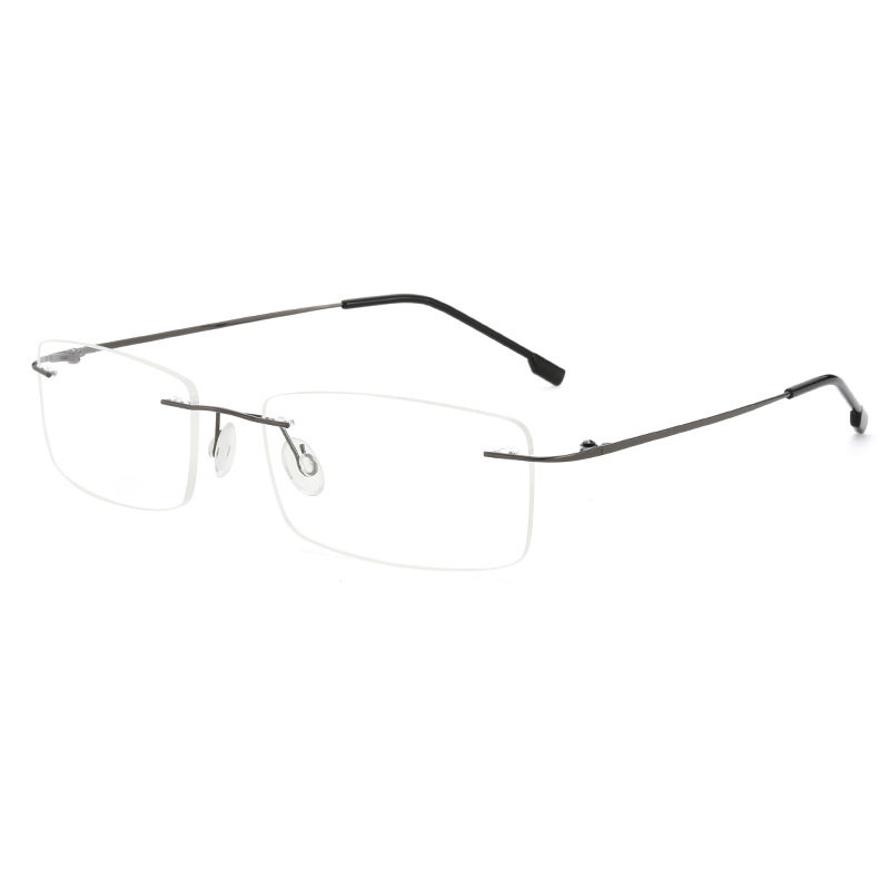 Light Luxury and High-End Rimless Ultra-Light Pure Titanium Anti-Blue Light Can Be Matched with Prescription Myopia Big-Name Glasses Frames for Women