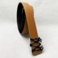 Silver edge black rubber buckle earthy yellow