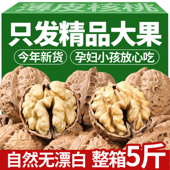 Wholesale Price of Thin-Skinned Walnuts from Yunnan, Raw Thin-Skinned Walnuts in Shells, Original Flavor, Bulk Wholesale Nuts, Snacks, New Walnuts