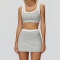 3129 bra + 3129 skirt—tan gray
