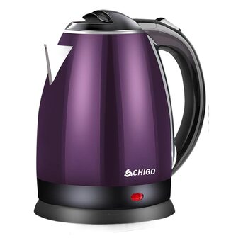 Chigo Electric Kettle 304 Stainless Steel Double-Layer Anti-Scald Large Capacity Household Kettle with Integrated Insulation