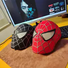 [Handmade] the First Generation Spider-Man Mask, Handmade by Toby Maguire, the Silk Strips Will Never Fall Off