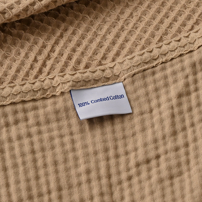 Customized Cotton Gauze Bedside Blanket Export Scandinavian Summer Sofa Towel Nap Air-Conditioning Blanket Pure Cotton Waffle Blanket