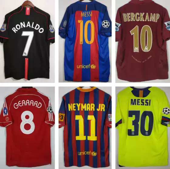Vintage Jersey Retro Football Messi Neymar Ronaldo Factory Direct Sales Support Printing Numbers