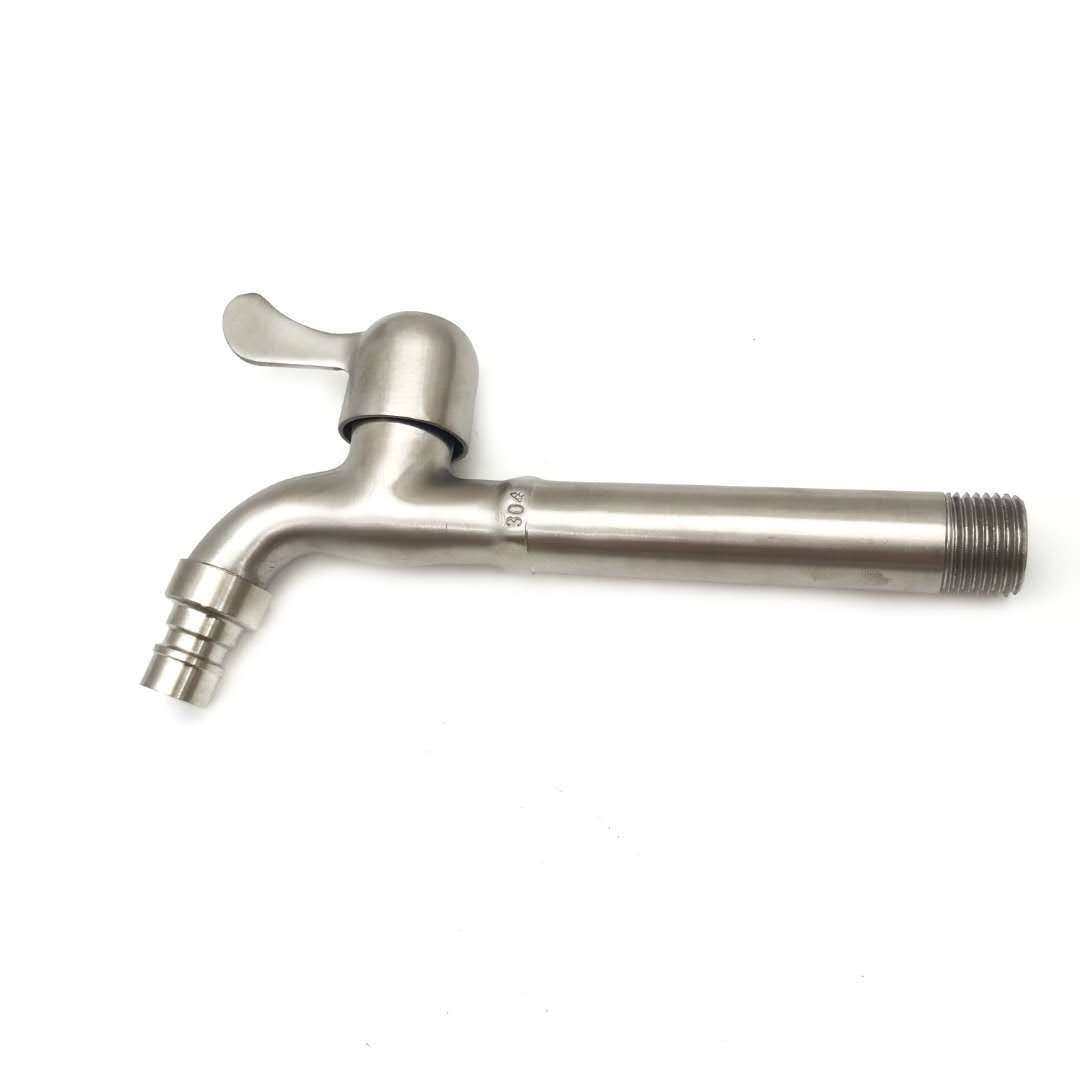 Factory direct 304 stainless steel cast whiteboard long long long thick washing machine 4 points 6 points outdoor faucet