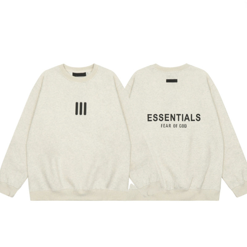 秋冬FOG复线ESSENTIALS植绒字母连帽衫卫衣 男女情侣宽松加绒外套