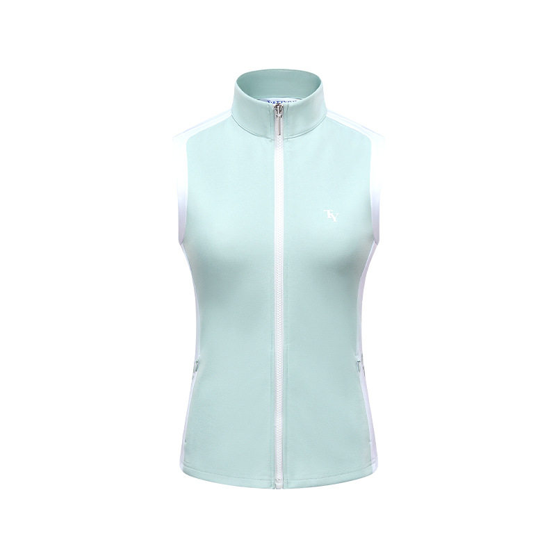 TTYGJ Golf Vest Women's Autumn Comfortable Windproof Slim-fit Zipper Sleeveless Breathable Lightweight Top